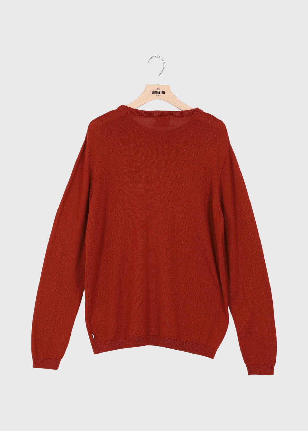 Re-Mix Mens basic merino knit - Burgundy