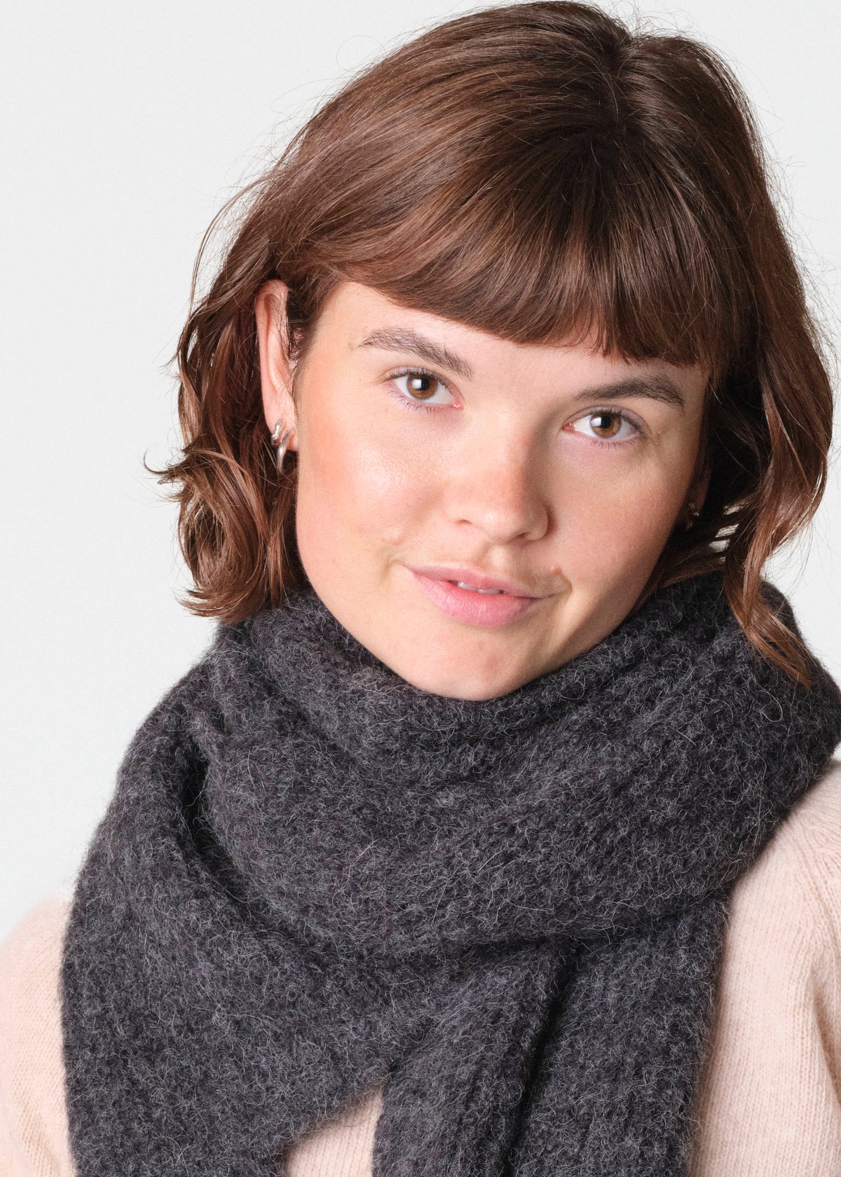 Klitmøller Collective ApS Alpaca scarf Beanies Black melange