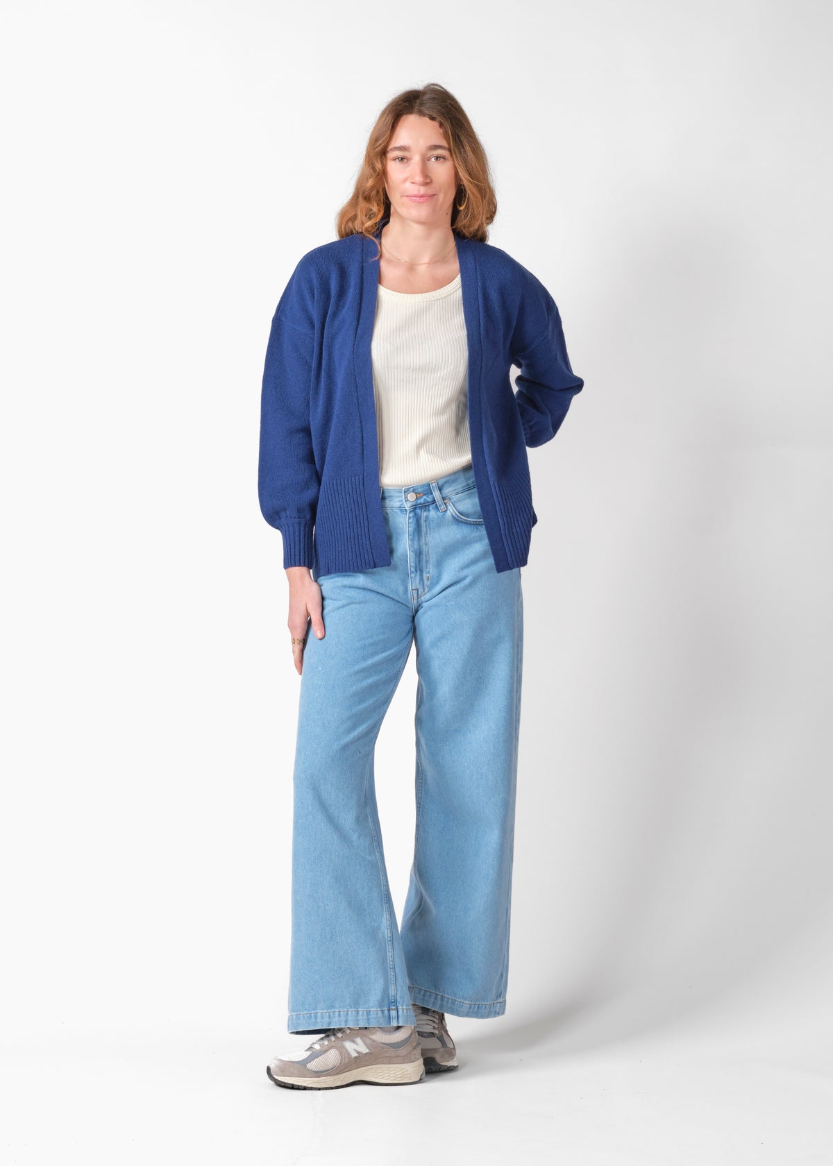 Klitmøller Collective ApS Annemarie cardigan knit Knitted sweaters Surf blue