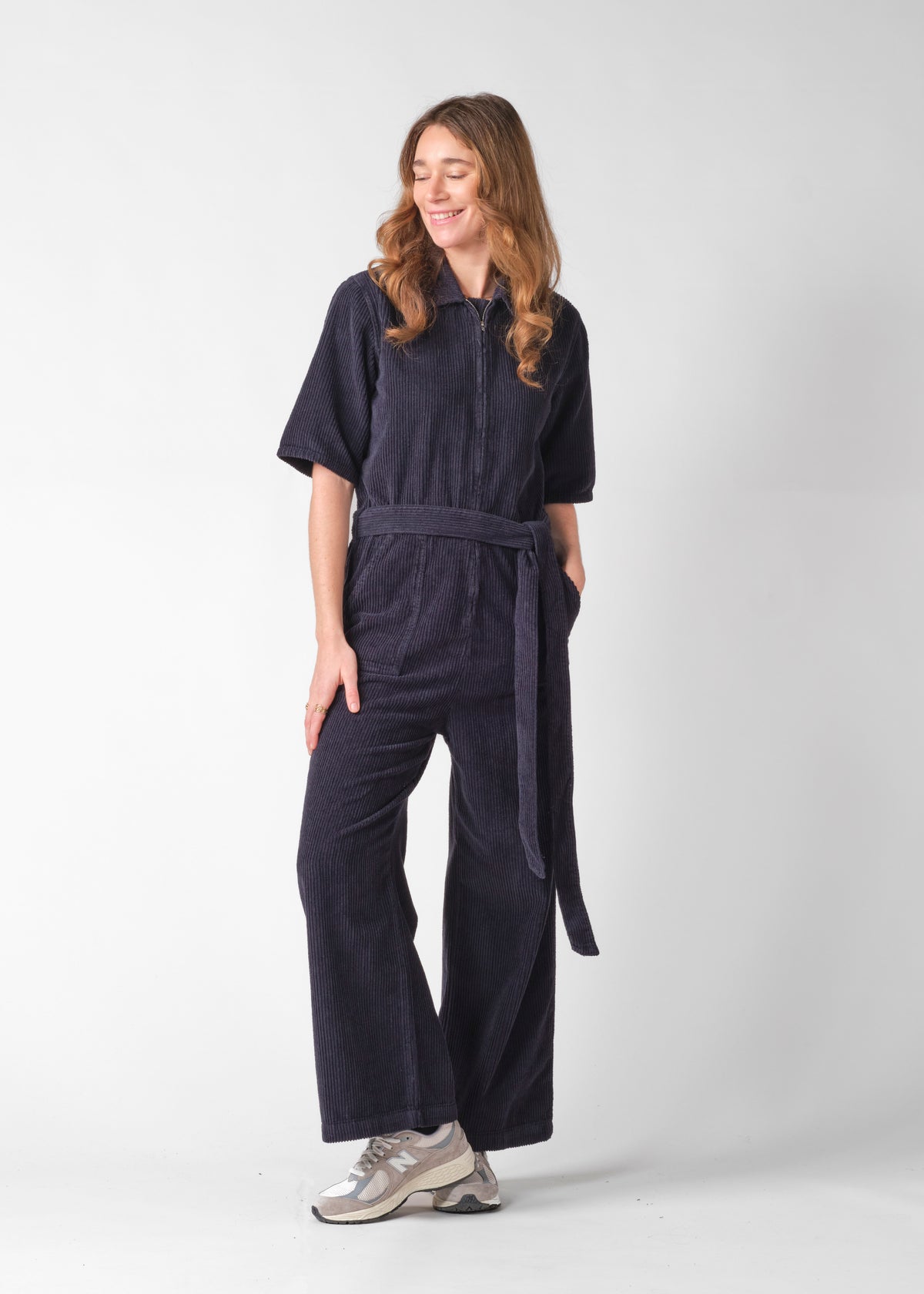 Klitmøller Collective ApS Asta cord jumpsuit GOTS Jumpsuits Navy