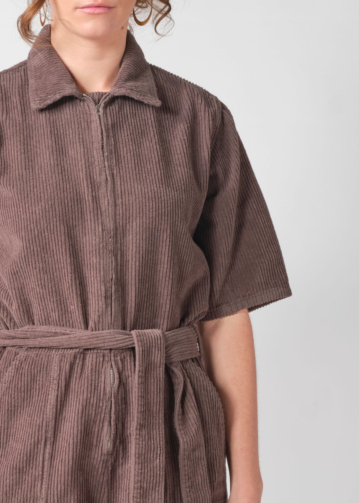 Klitmøller Collective ApS Asta cord jumpsuit GOTS Jumpsuits Taupe