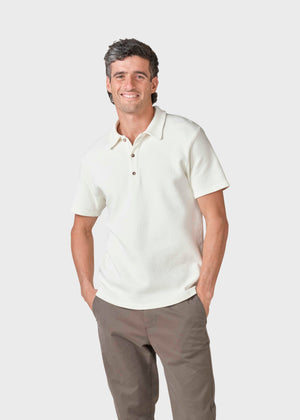 Klitmøller Collective ApS Banks polo tee T-Shirts Cream