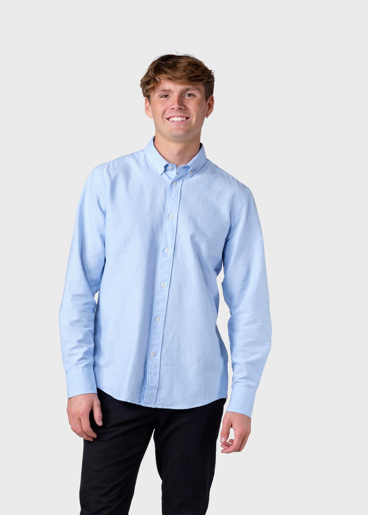 Klitmøller Collective ApS Basic shirt GOTS Shirts Blue melange