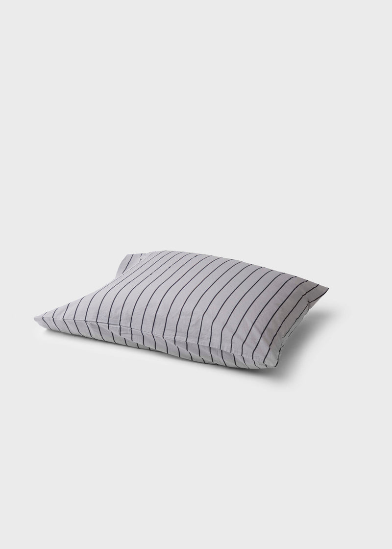 Klitmøller Collective Home Bed set - Striped - 140 x 200 + 80 x 80 Textiles Pastel grey/navy