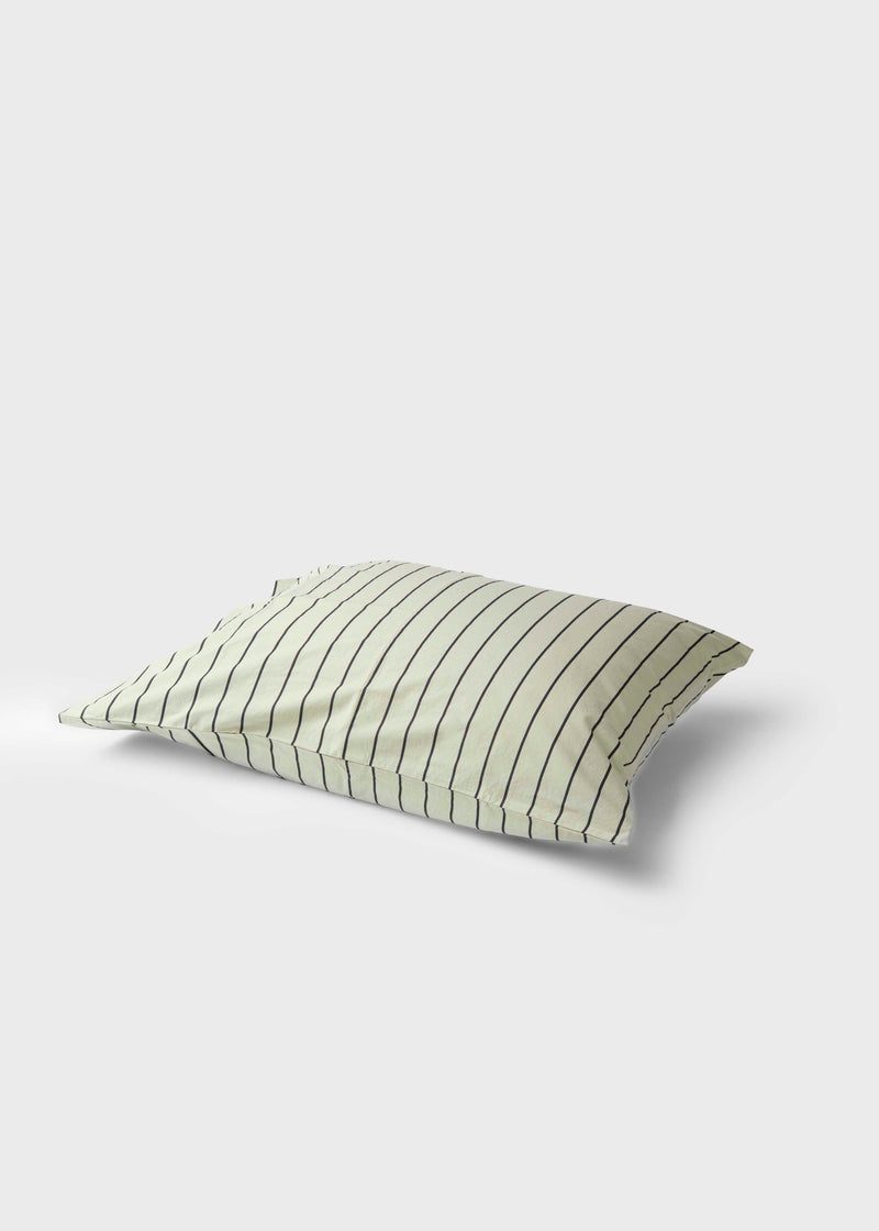 Klitmøller Collective Home Bed set - Striped - 140 x 220 + 60 x 70 Textiles Sage/navy