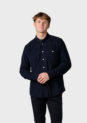 Klitmøller Collective ApS Benjamin corduroy shirt Shirts Navy