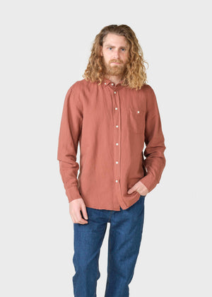 Klitmøller Collective ApS Benjamin linen shirt Shirts Burnt Sienna