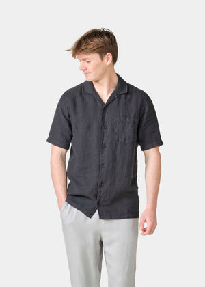 Klitmøller Collective ApS Birger S/S linen  Shirts Black