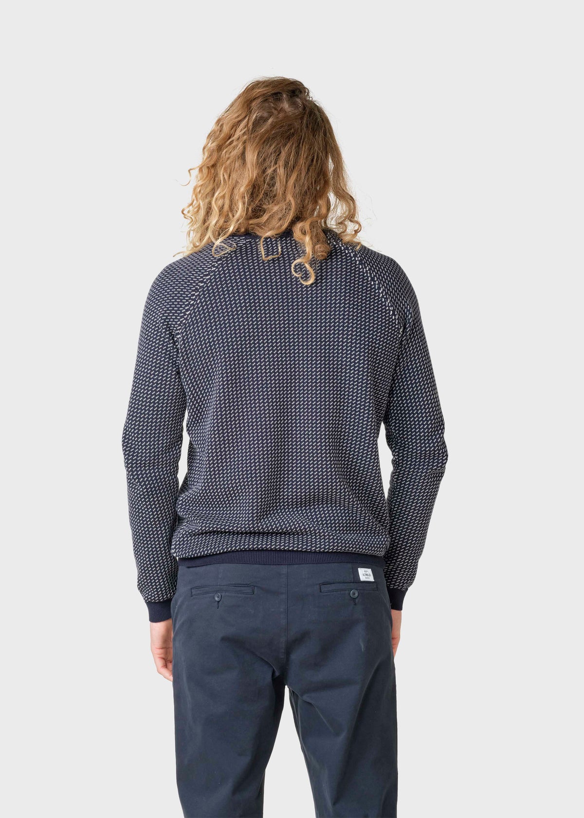 Klitmøller Collective ApS Crosby pattern knit Knitted sweaters Navy/cream