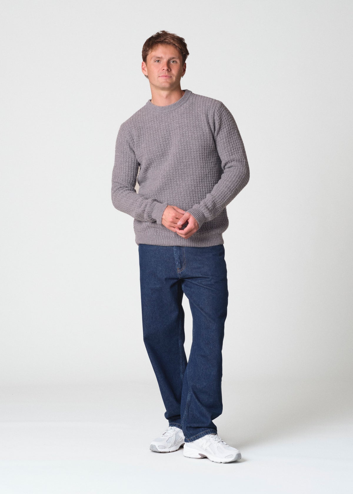 Klitmøller Collective ApS Eddie knit Knitted sweaters Light grey