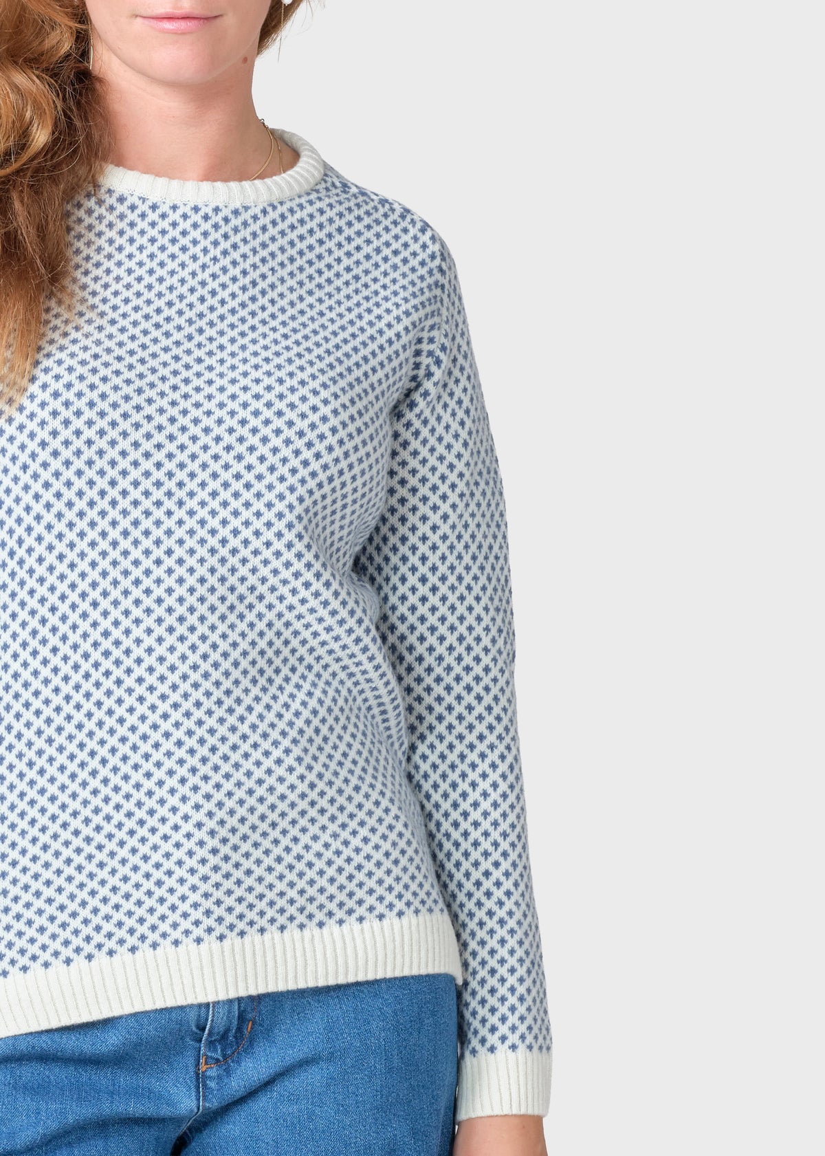 Klitmøller Collective ApS Elaine knit Knitted sweaters Cream/ocean