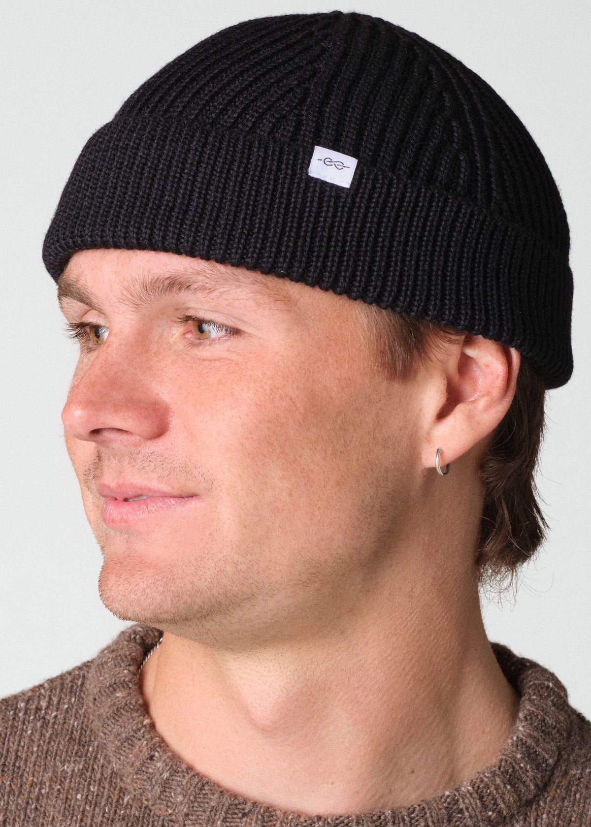 Klitmøller Collective ApS Fine short beanie Beanies Black