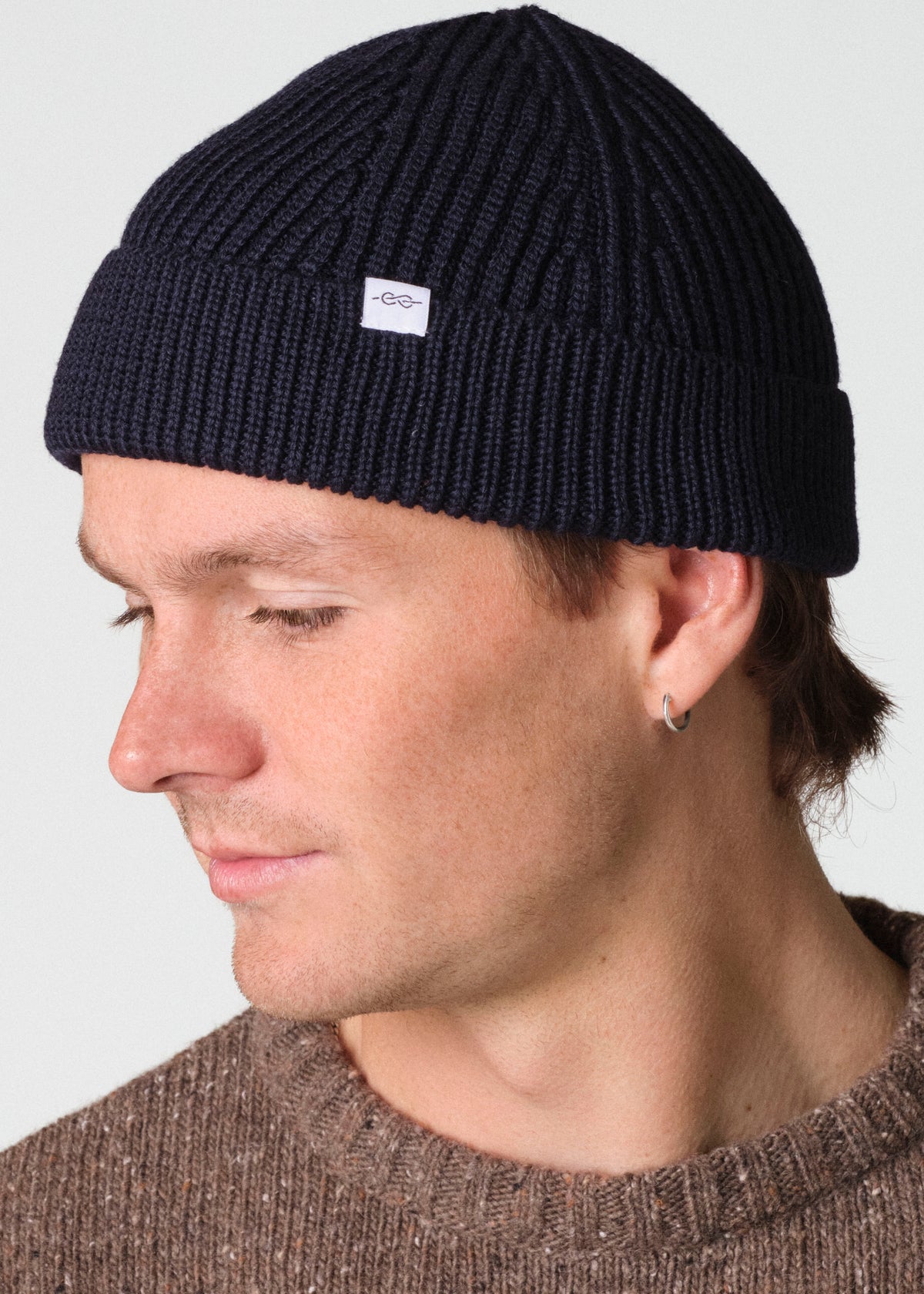 Klitmøller Collective ApS Fine short beanie Beanies Navy