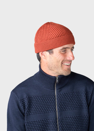 Klitmøller Collective ApS Fine short beanie  Beanies Rust