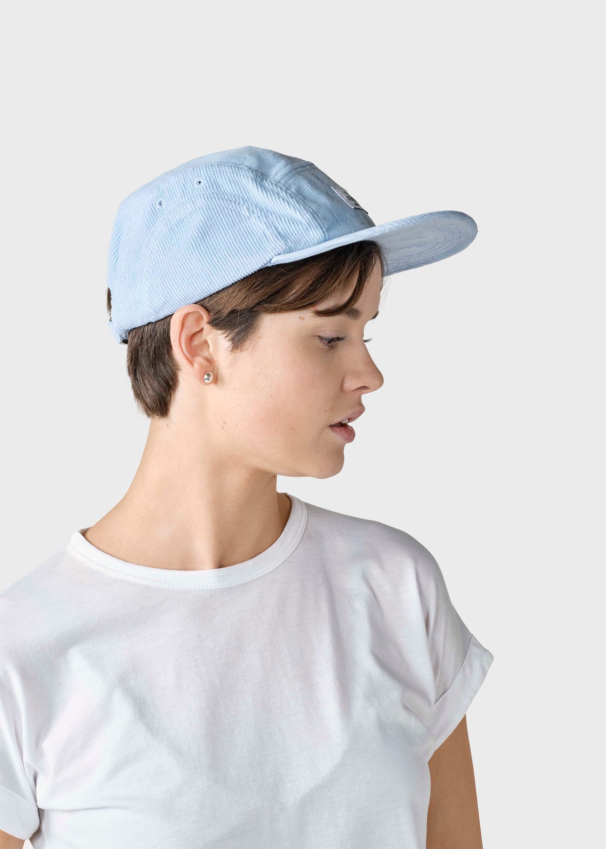 Klitmøller Collective ApS Five panel corduroy cap Caps Light blue
