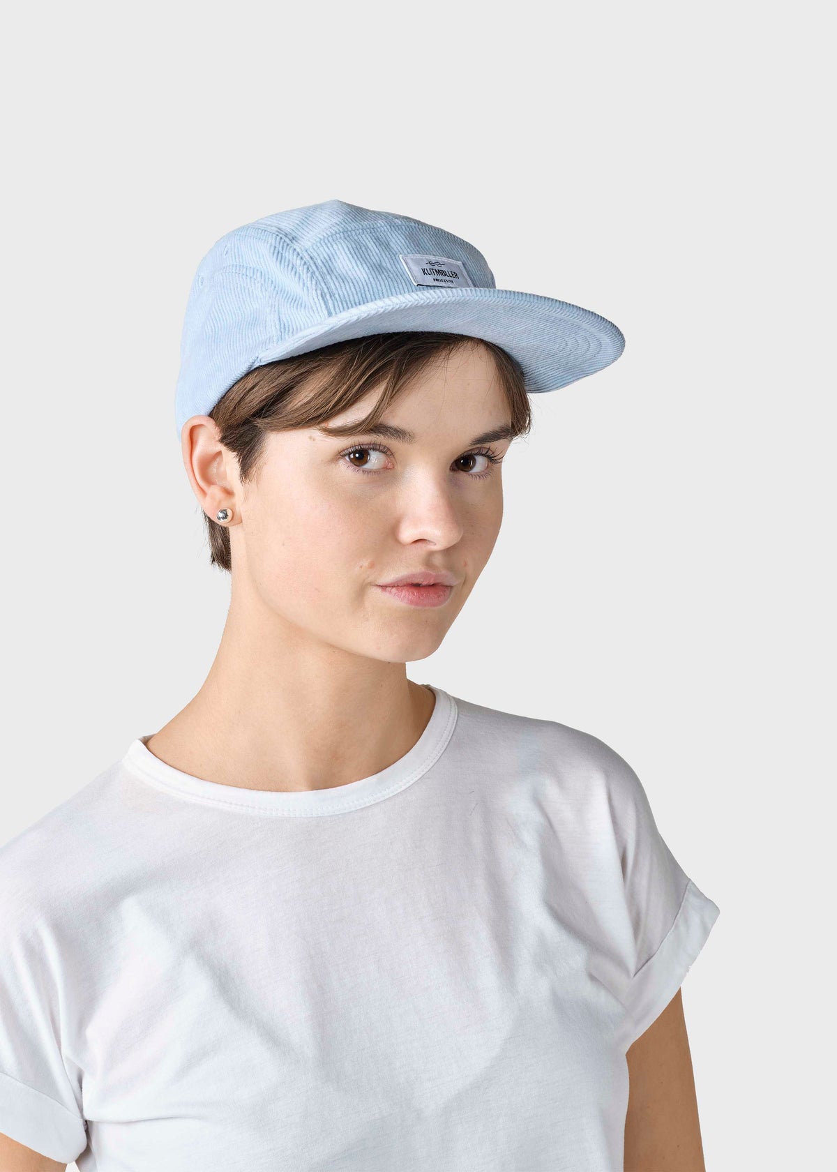 Klitmøller Collective ApS Five panel corduroy cap Caps Light blue