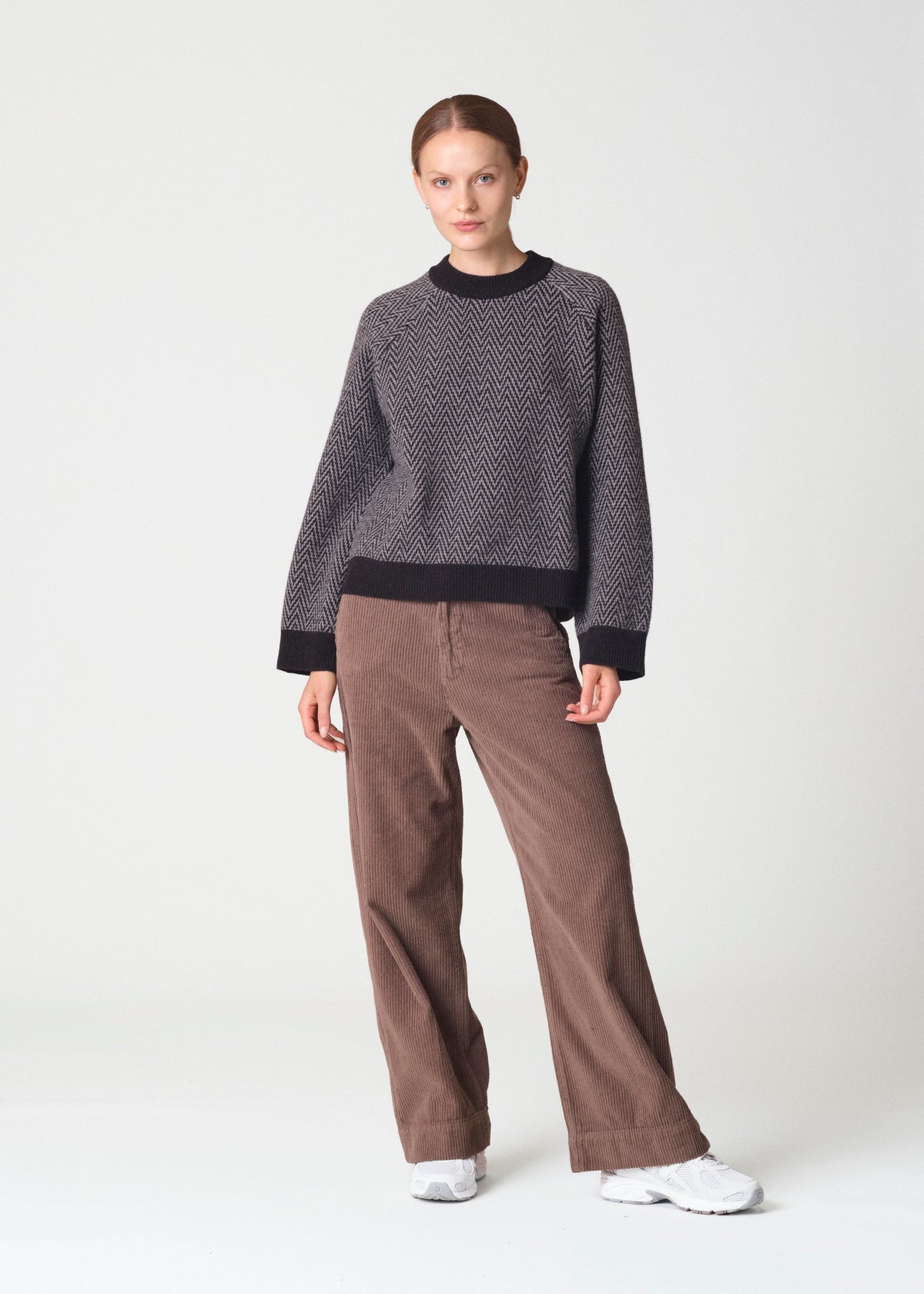 Klitmøller Collective ApS Hanne knit Knitted sweaters Light grey/black