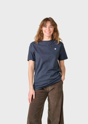 Klitmøller Collective ApS Heart tee  T-Shirts Navy