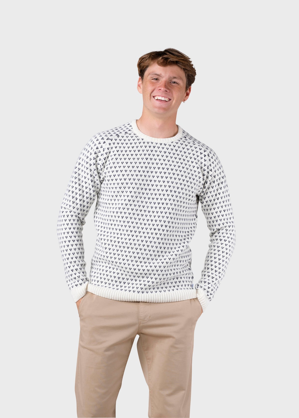 Klitmøller Collective ApS Hugo knit Knitted sweaters Cream/navy