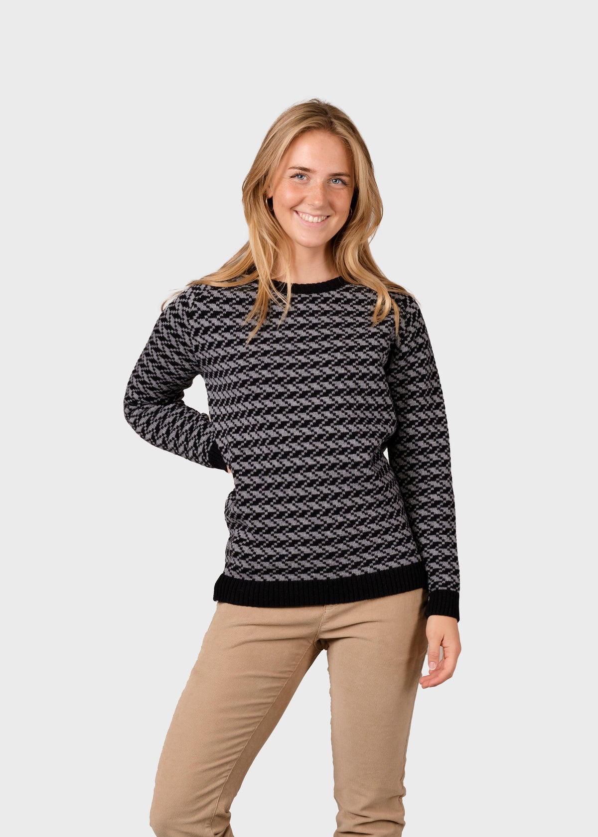 Klitmøller Collective ApS Ida knit Knitted sweaters Black/light grey