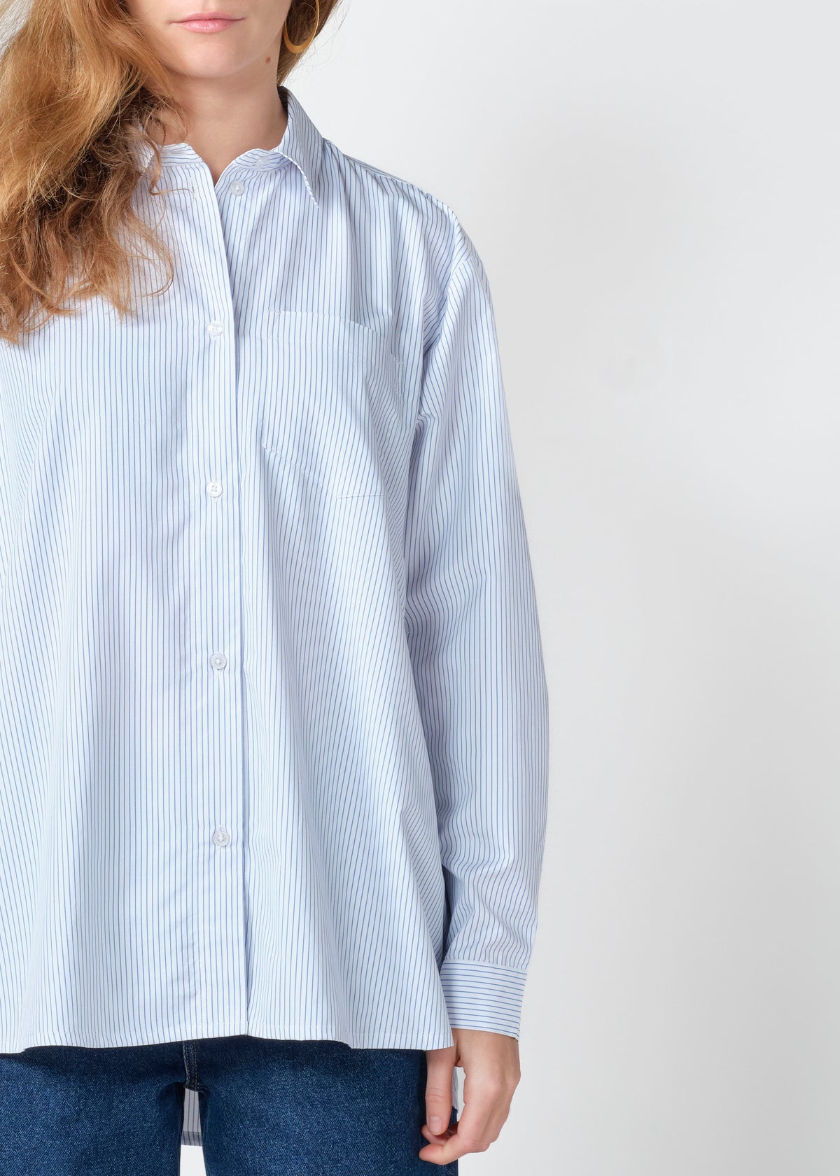 Klitmøller Collective ApS Irene shirt GOTS Shirts White/surf blue