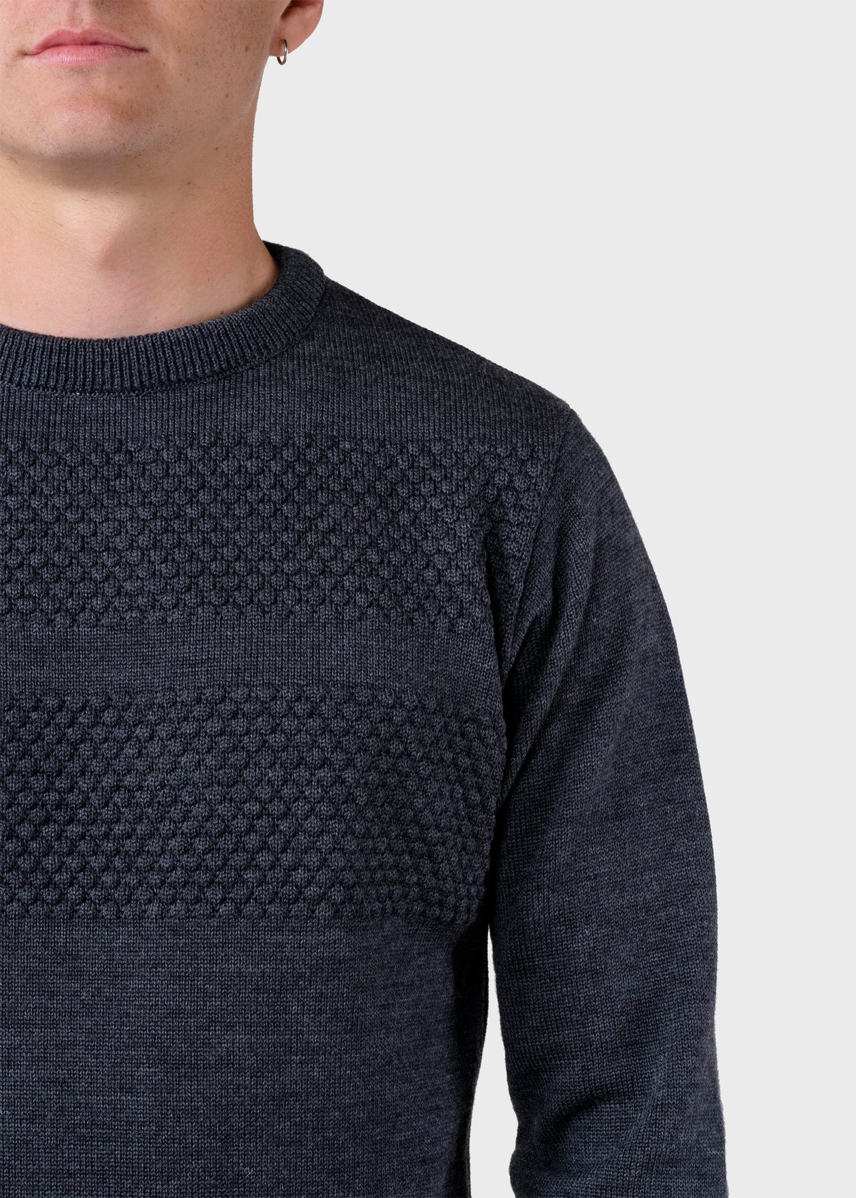 Klitmøller Collective ApS Johan knit Knitted sweaters Anthracite