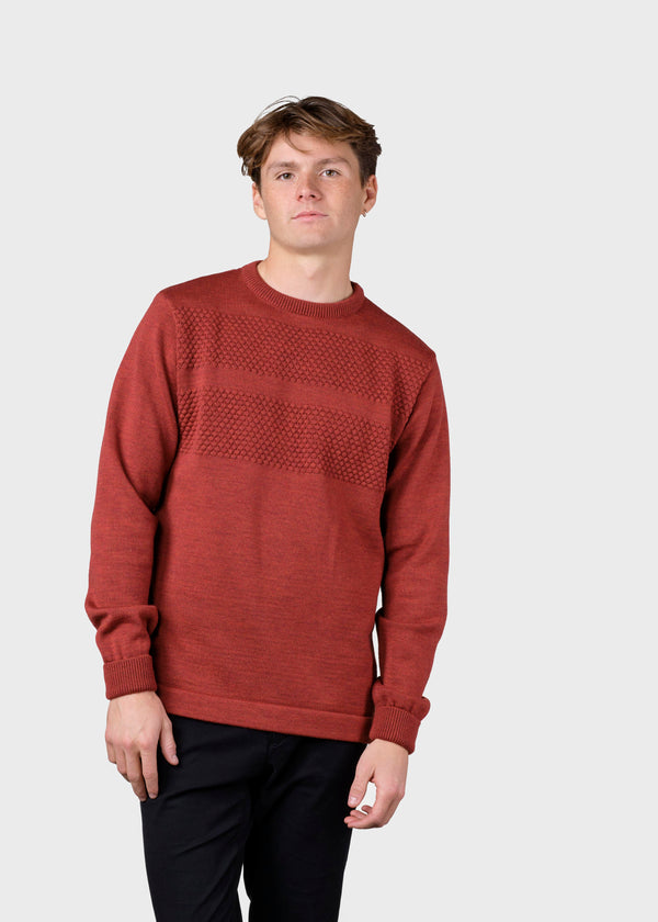 Klitmøller Collective ApS Johan knit Knitted sweaters Clay red