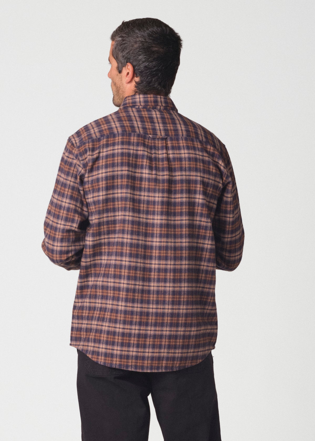 Klitmøller Collective ApS Kaj shirt GOTS Shirts Navy/cashew/taupe