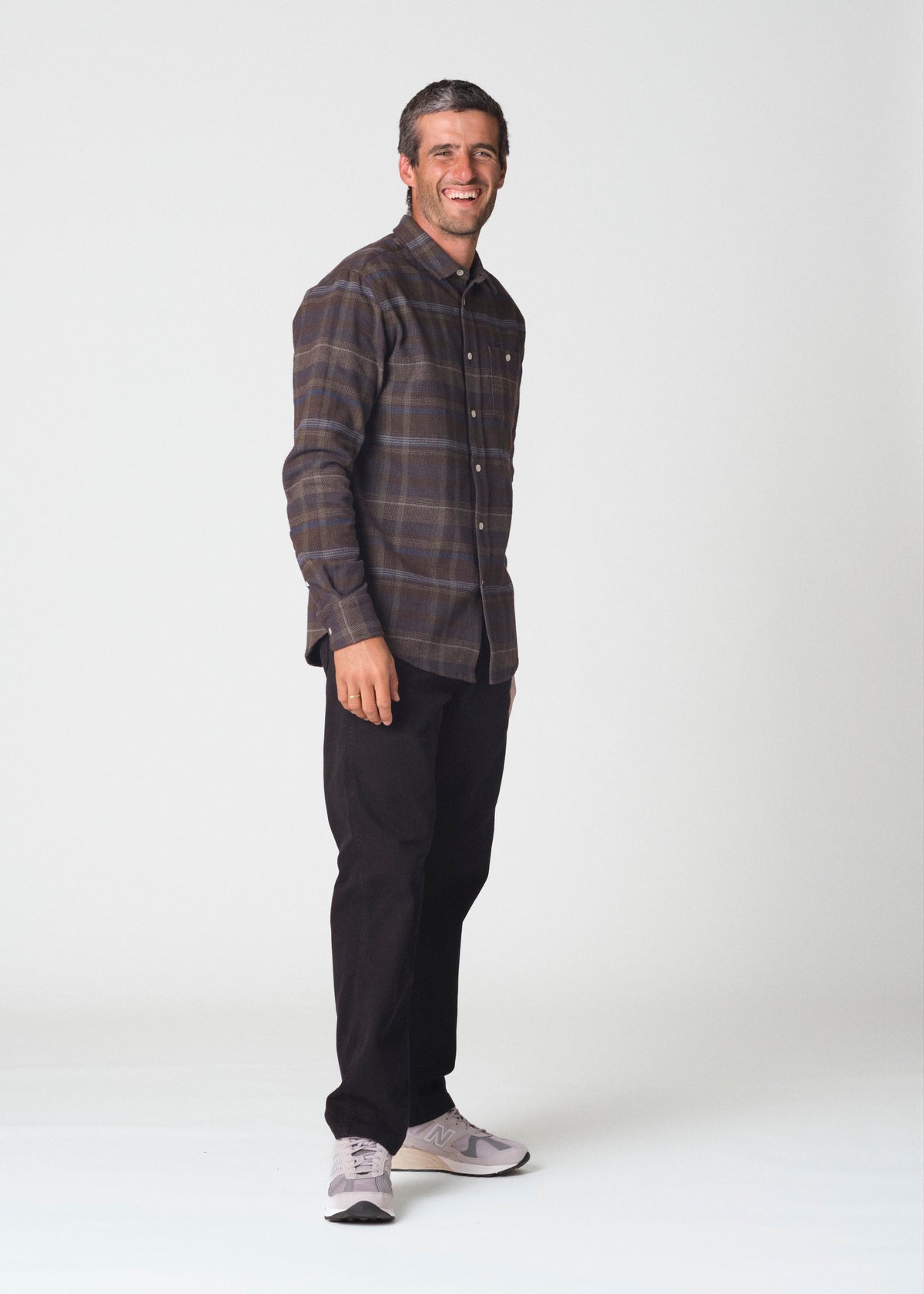 Klitmøller Collective ApS Luke shirt GOTS Shirts Navy/olive