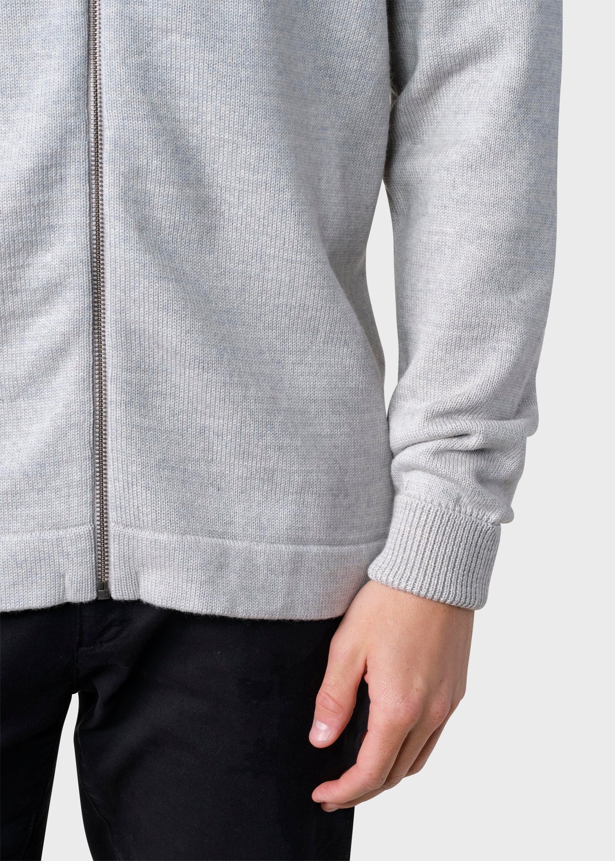 Klitmøller Collective ApS Marinus knit cardigan Knitted sweaters Pastel grey