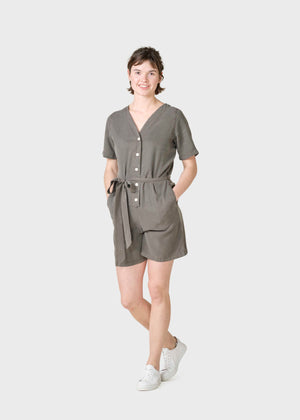 Klitmøller Collective ApS Marna short jumpsuit Jumpsuits Taupe