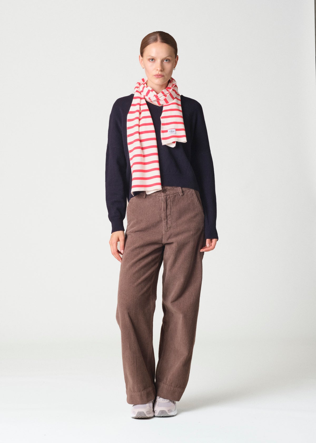 Klitmøller Collective ApS Mateo long scarf Scarfs Cream/red