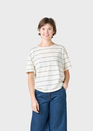 Klitmøller Collective ApS Megan tee T-Shirts Cream/navy