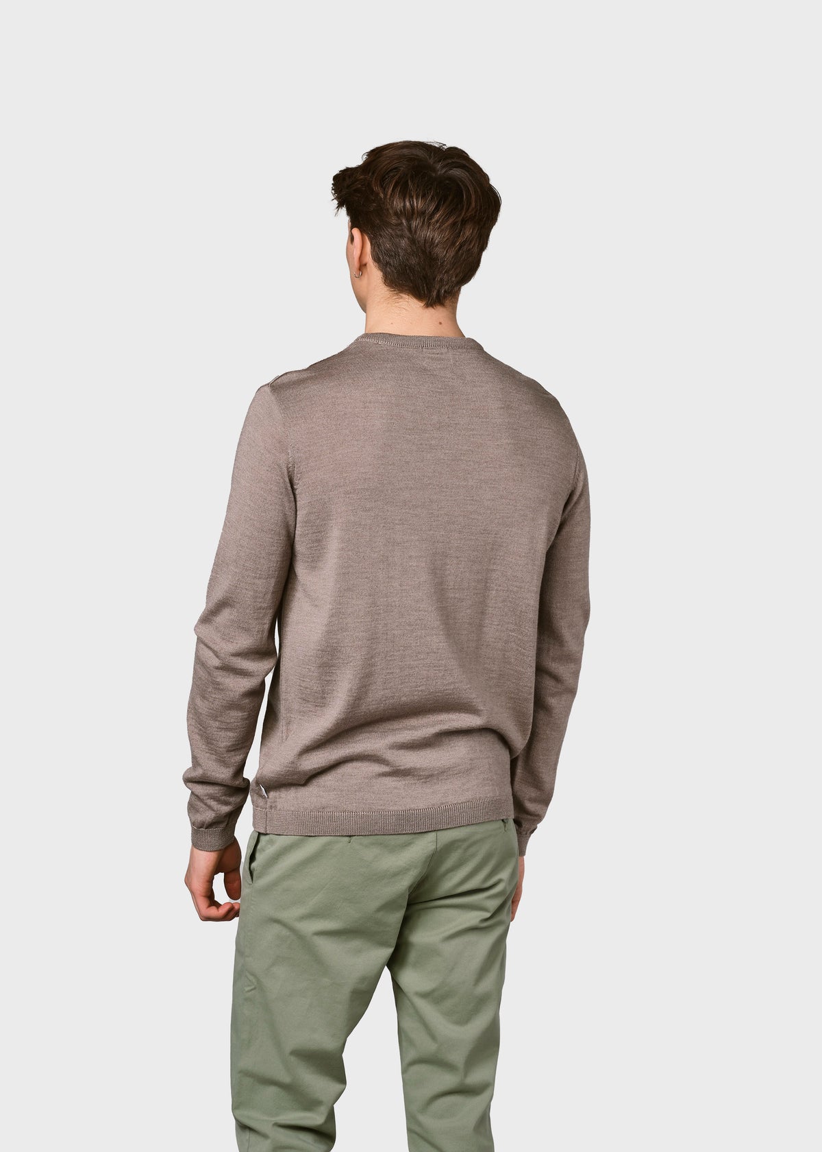 Klitmøller Collective ApS Mens basic merino knit Knitted sweaters Sand