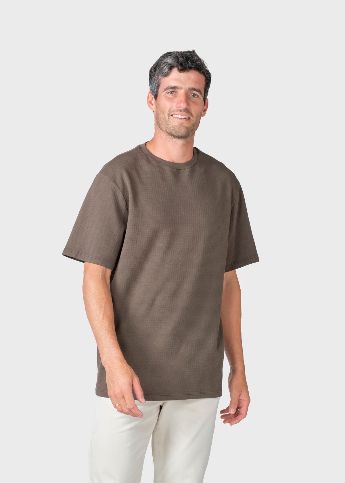 Klitmøller Collective ApS Mens boxy structure tee T-Shirts Taupe