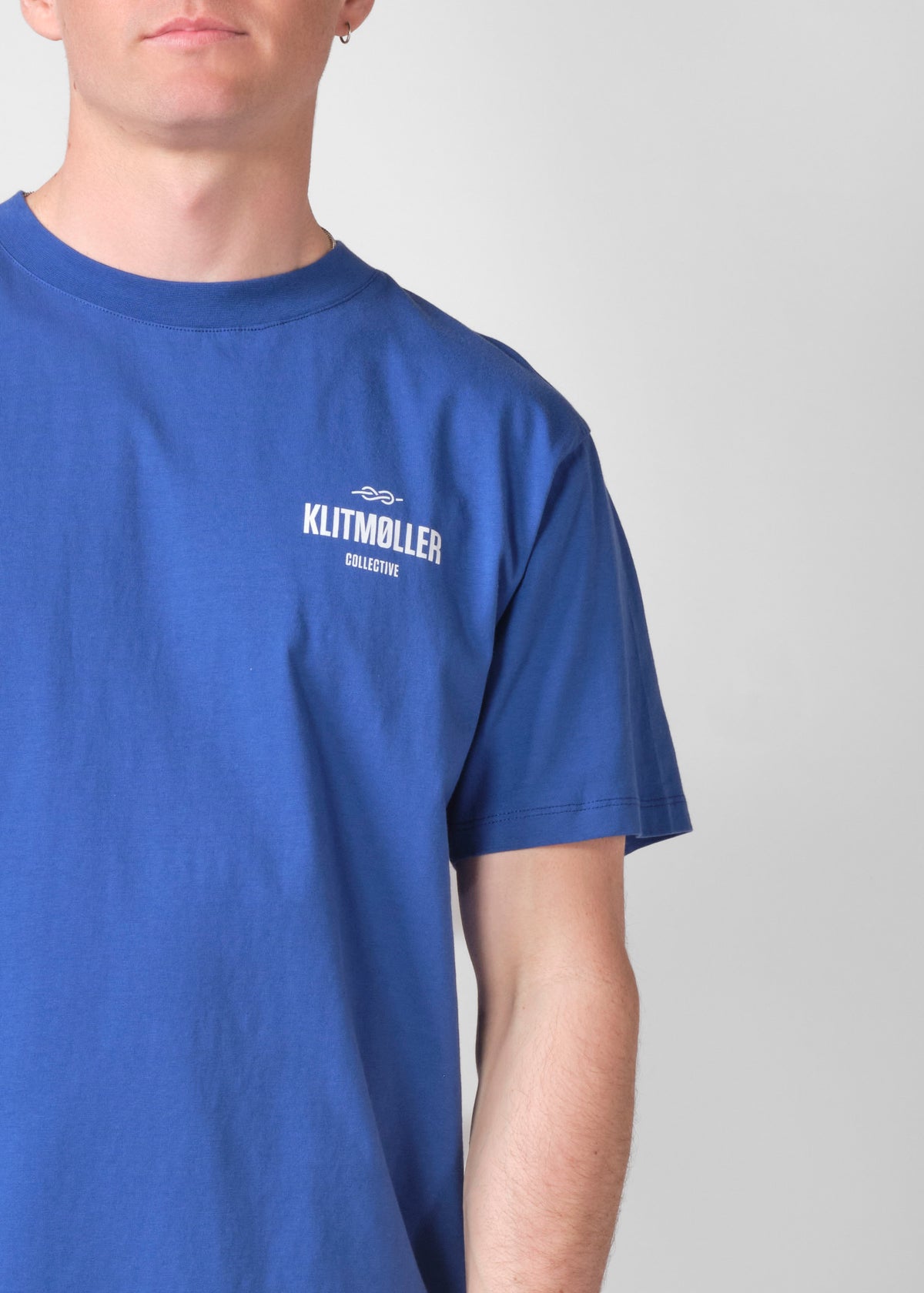 Klitmøller Collective ApS Mens small logo tee OCS T-Shirts Surf blue