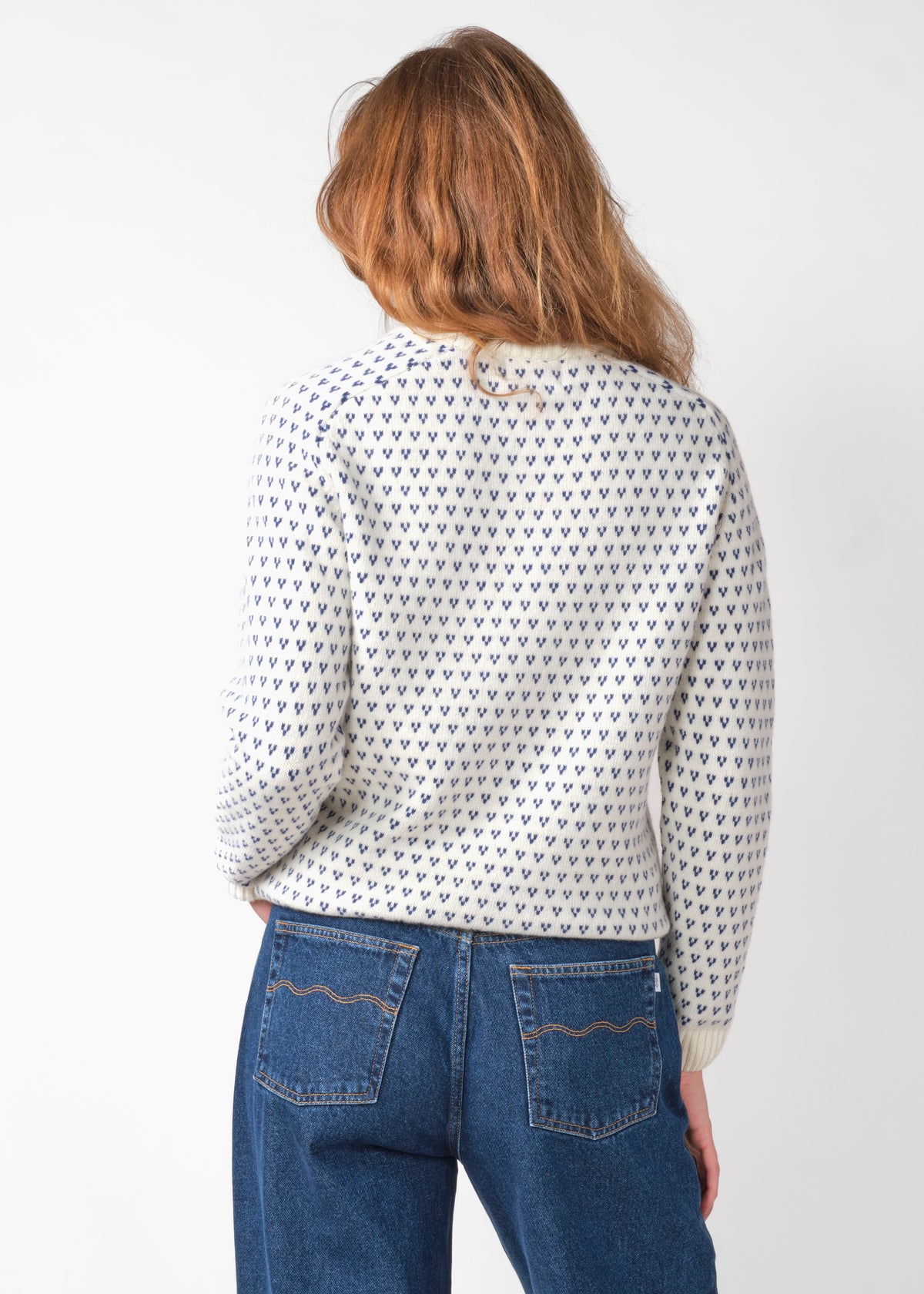 Klitmøller Collective ApS Mika knit Knitted sweaters Cream/surf blue