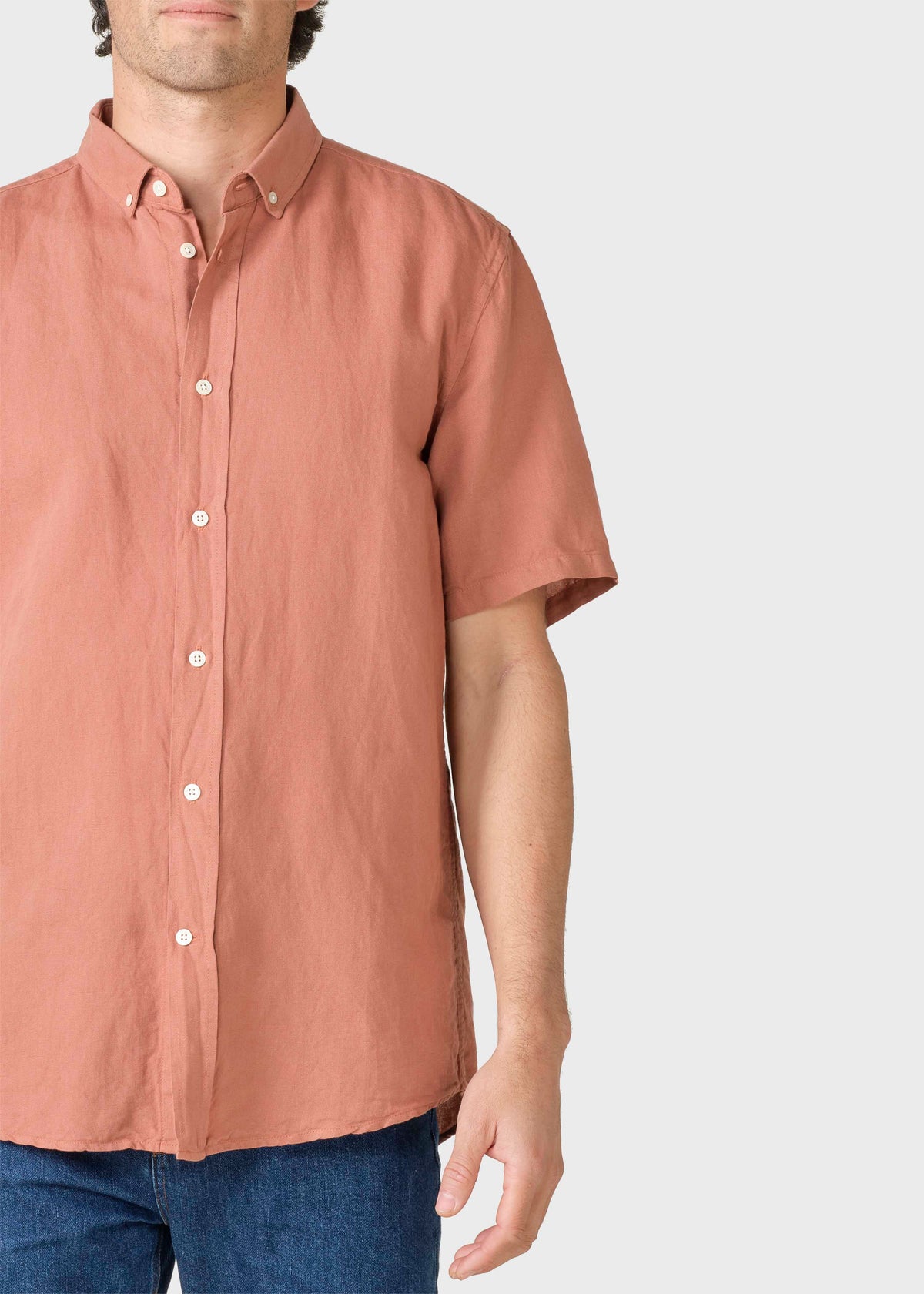 Klitmøller Collective ApS Mikkel linen shirt Shirts Burnt Sienna