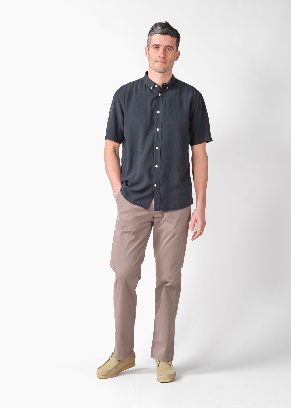 Klitmøller Collective ApS Mikkel lyocell shirt Shirts Navy
