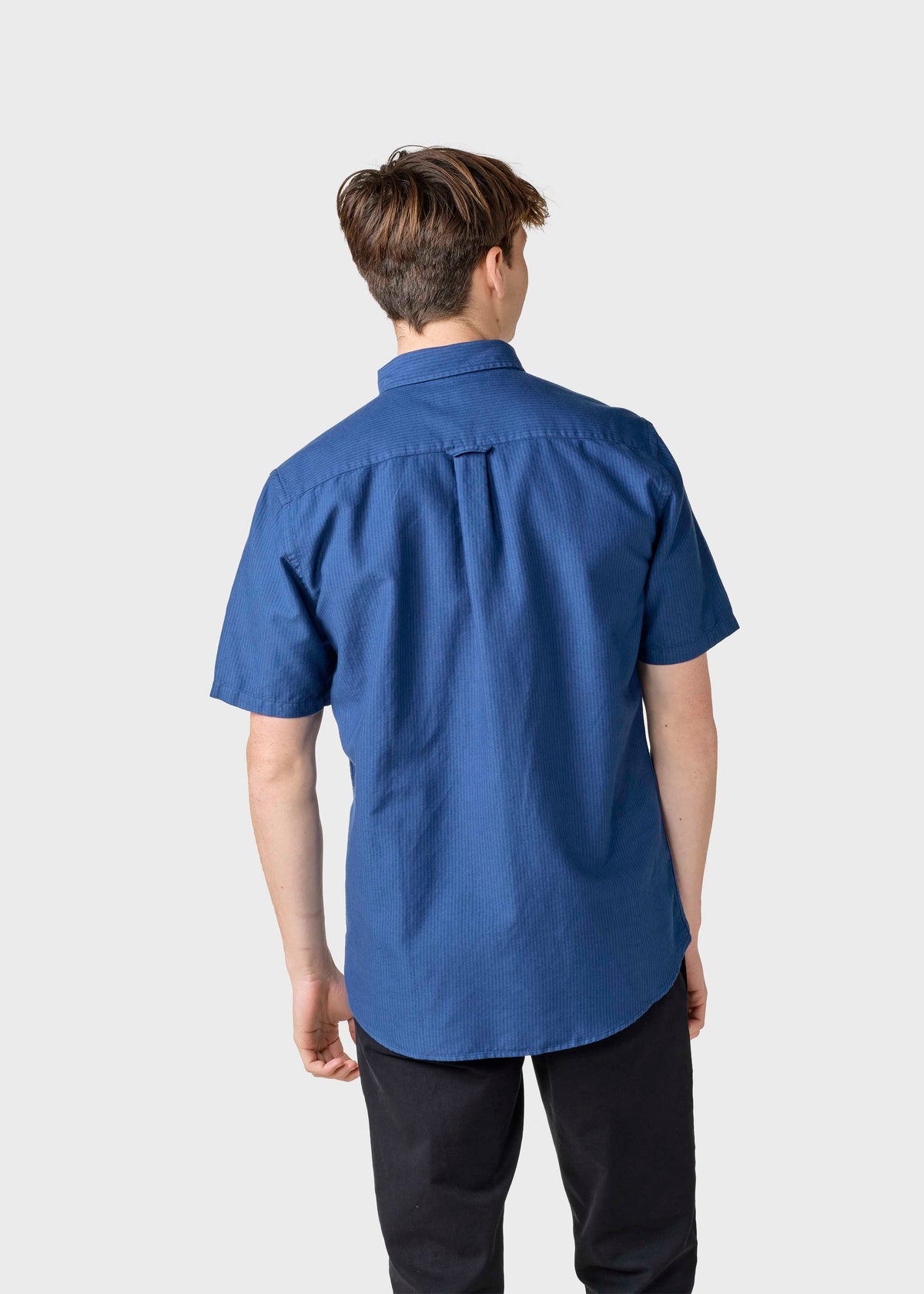 Klitmøller Collective ApS Mikkel striped shirt Shirts White/navy/ocean overdye