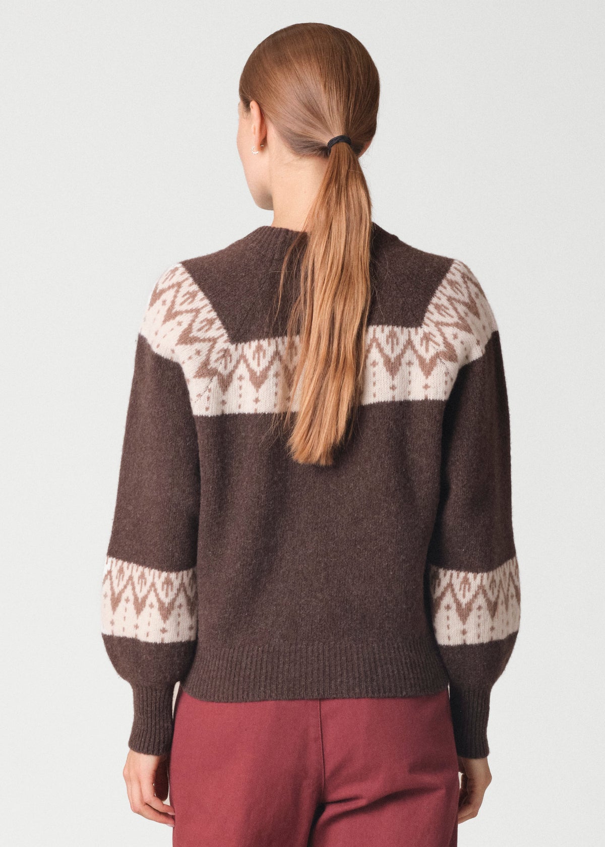 Klitmøller Collective ApS Miller knit Knitted sweaters Taupe/cream/cashew