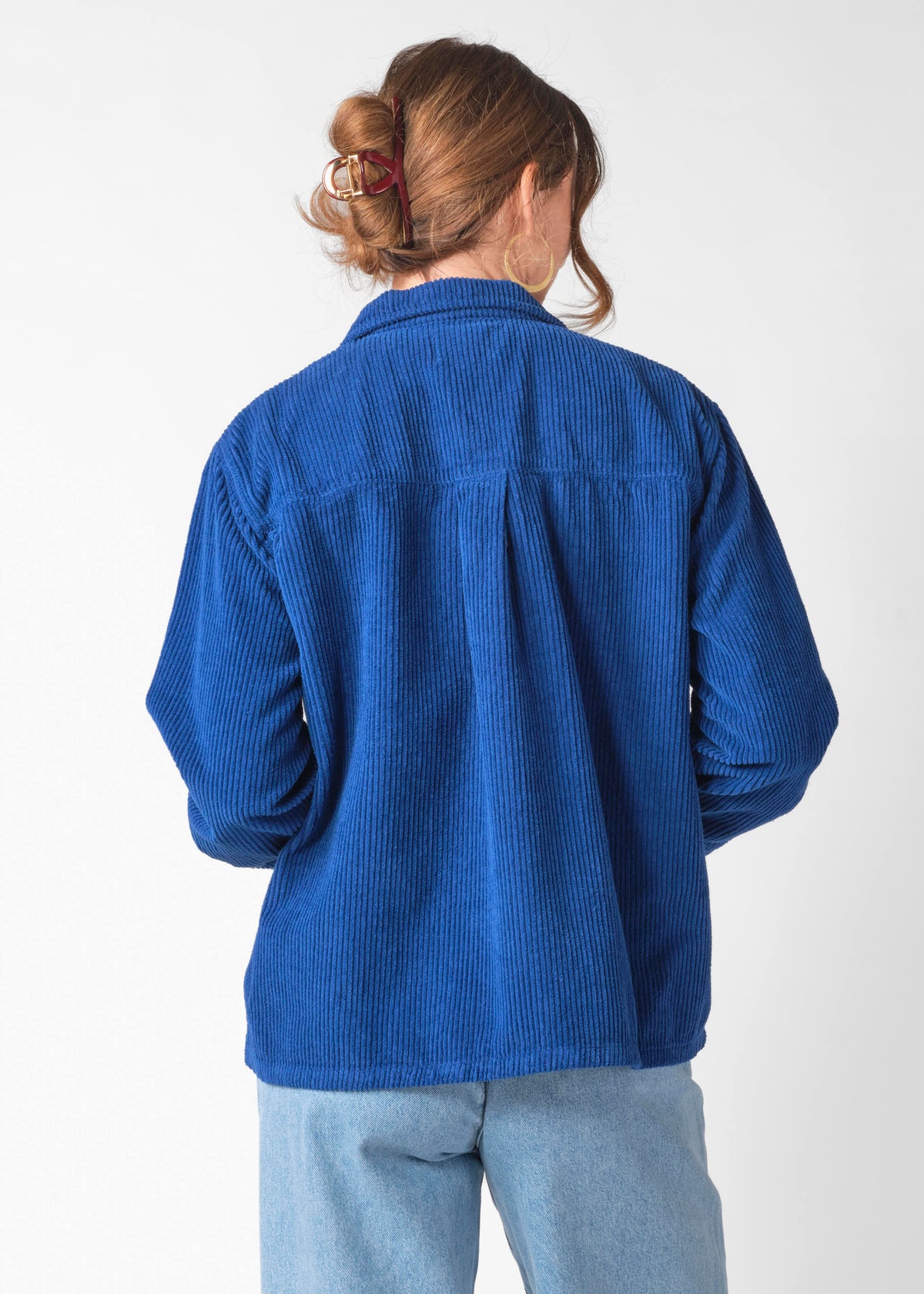 Klitmøller Collective ApS Nille cord overshirt GOTS Jackets Surf blue