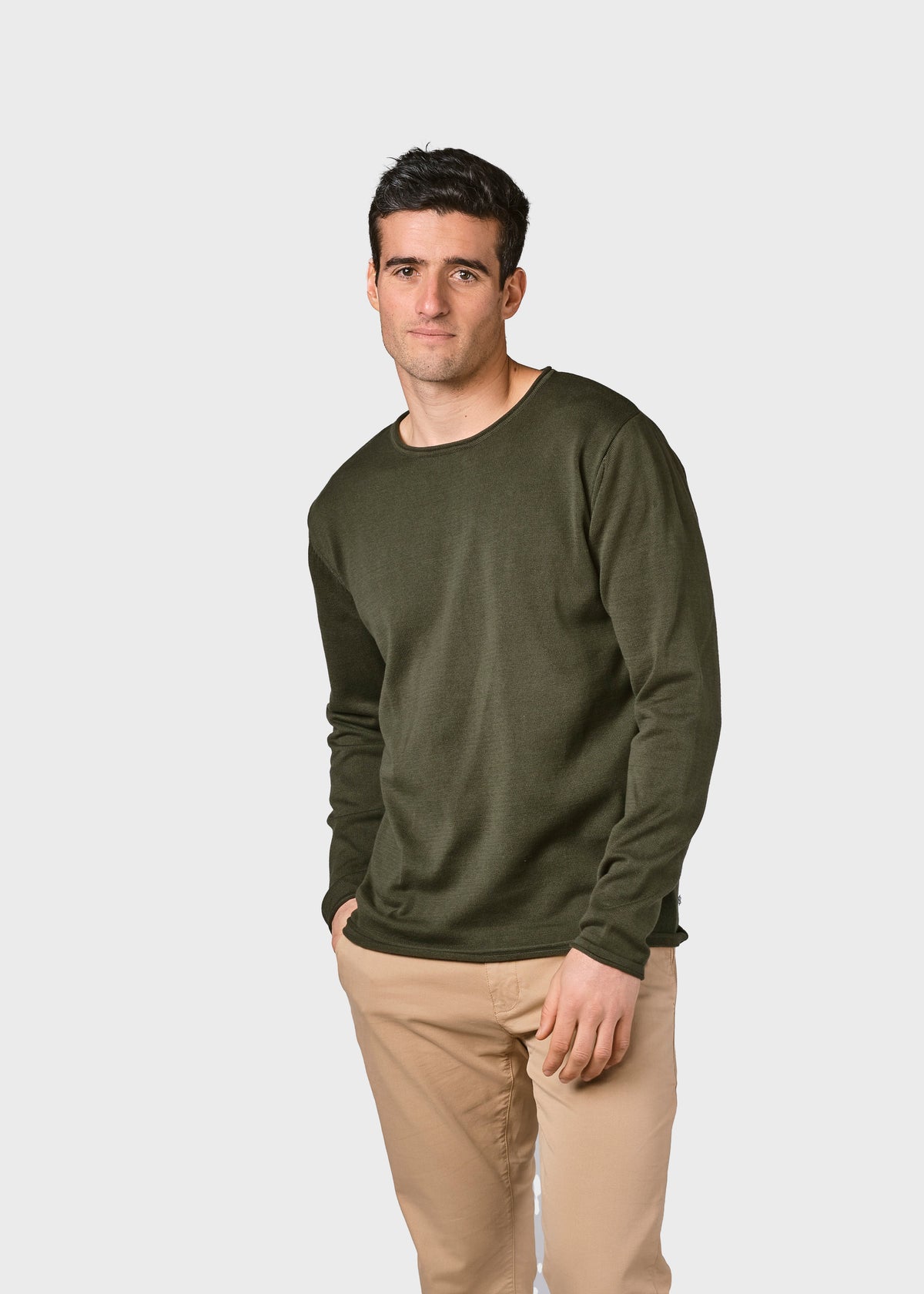 Klitmøller Collective ApS Noah knit Knitted sweaters Olive