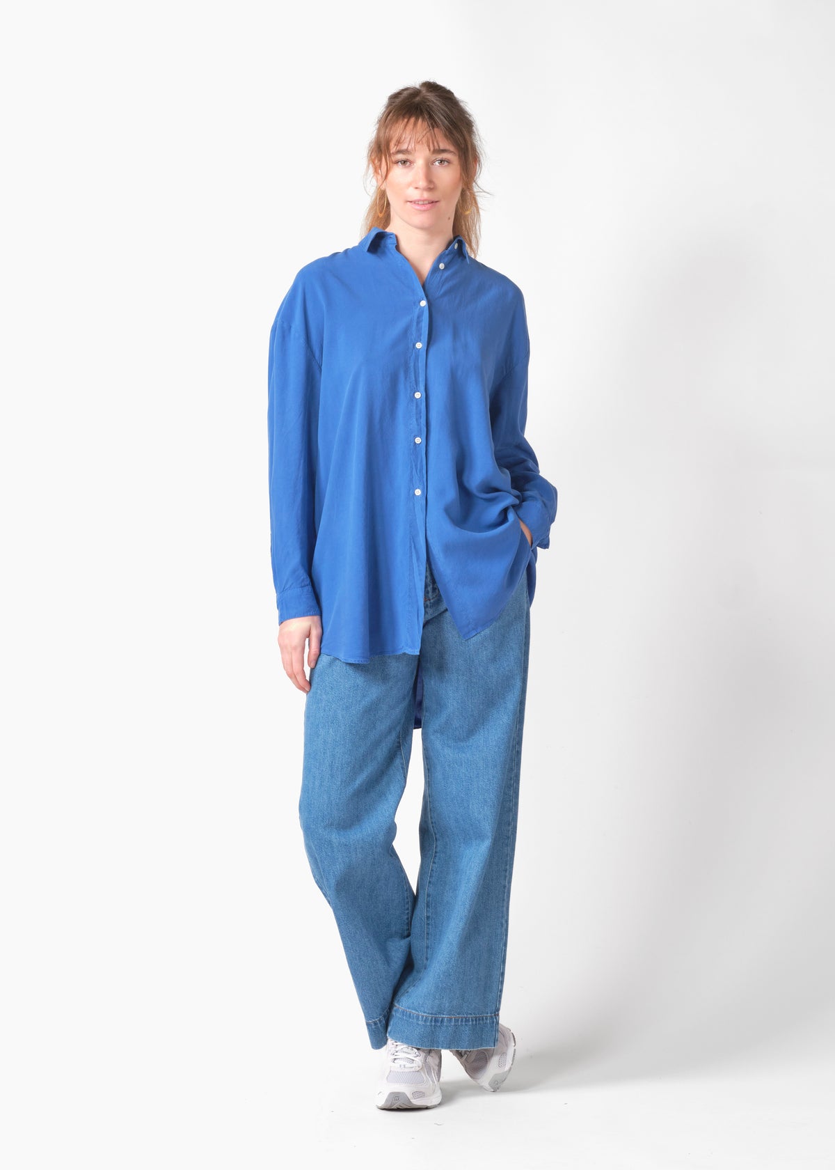 Klitmøller Collective ApS Ofelia lyocell shirt Shirts Surf blue