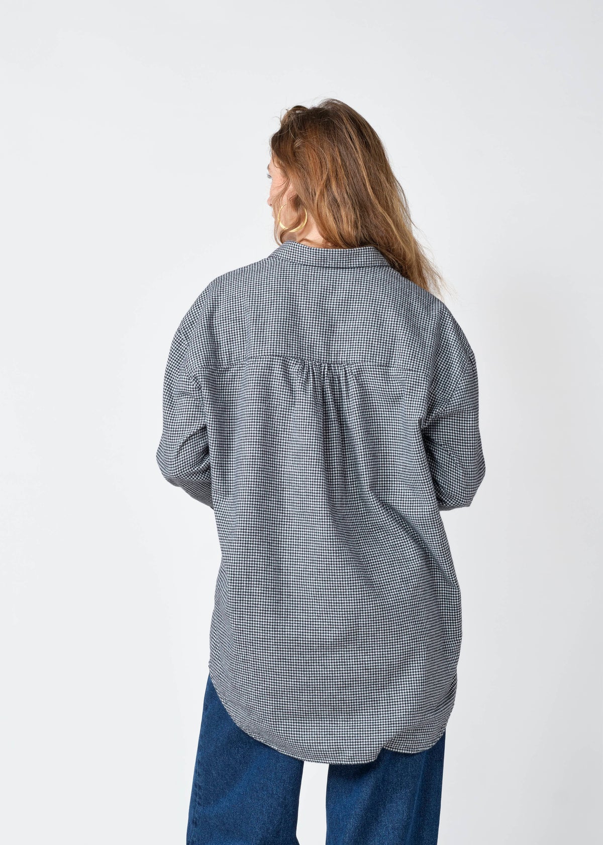 Klitmøller Collective ApS Ofelia short check shirt Shirts Black/white