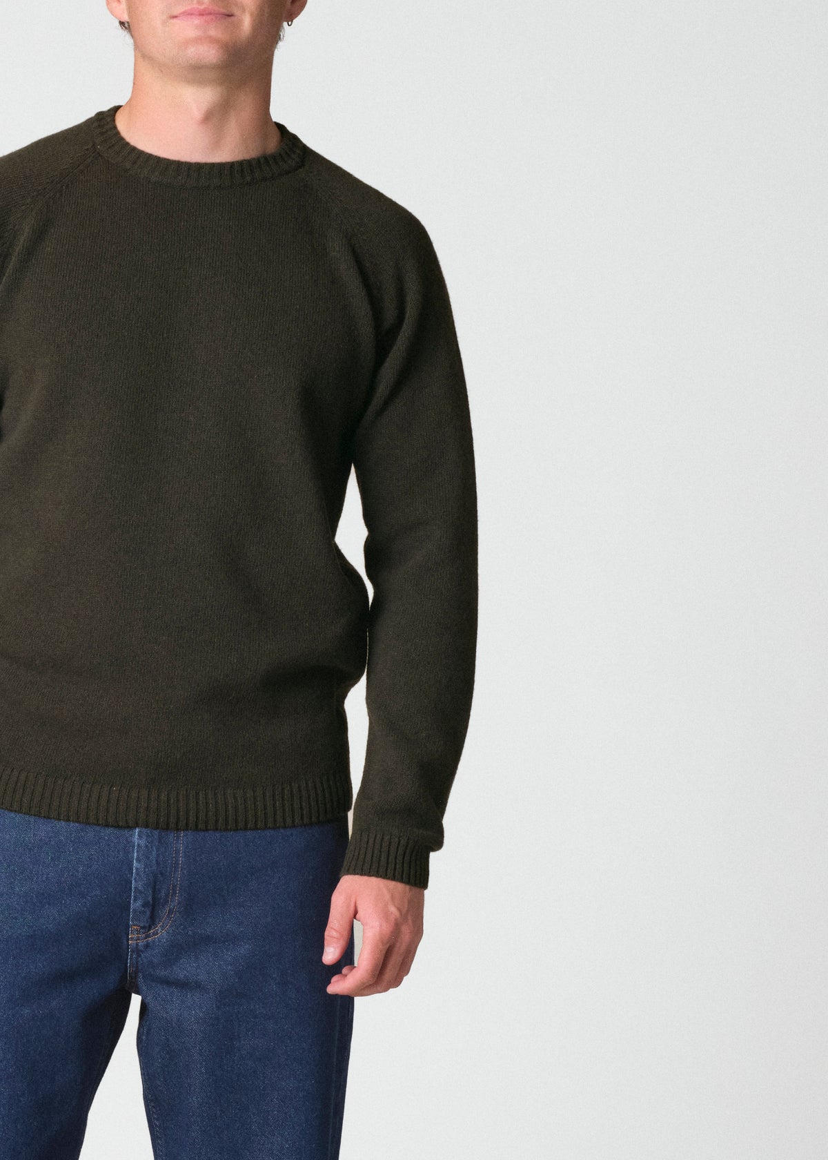 Klitmøller Collective ApS Ole knit Knitted sweaters Olive