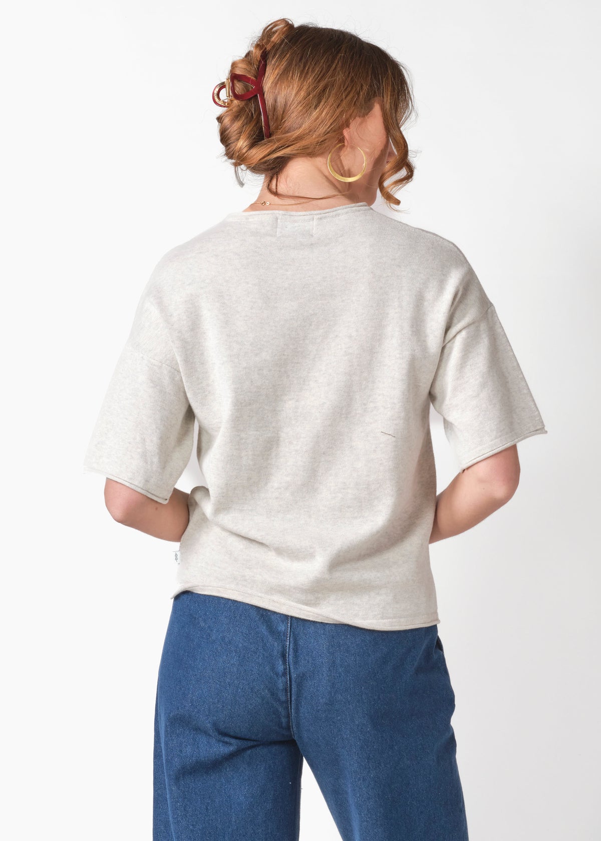 Klitmøller Collective ApS Patricia S/S knit Knitted sweaters Cream melange