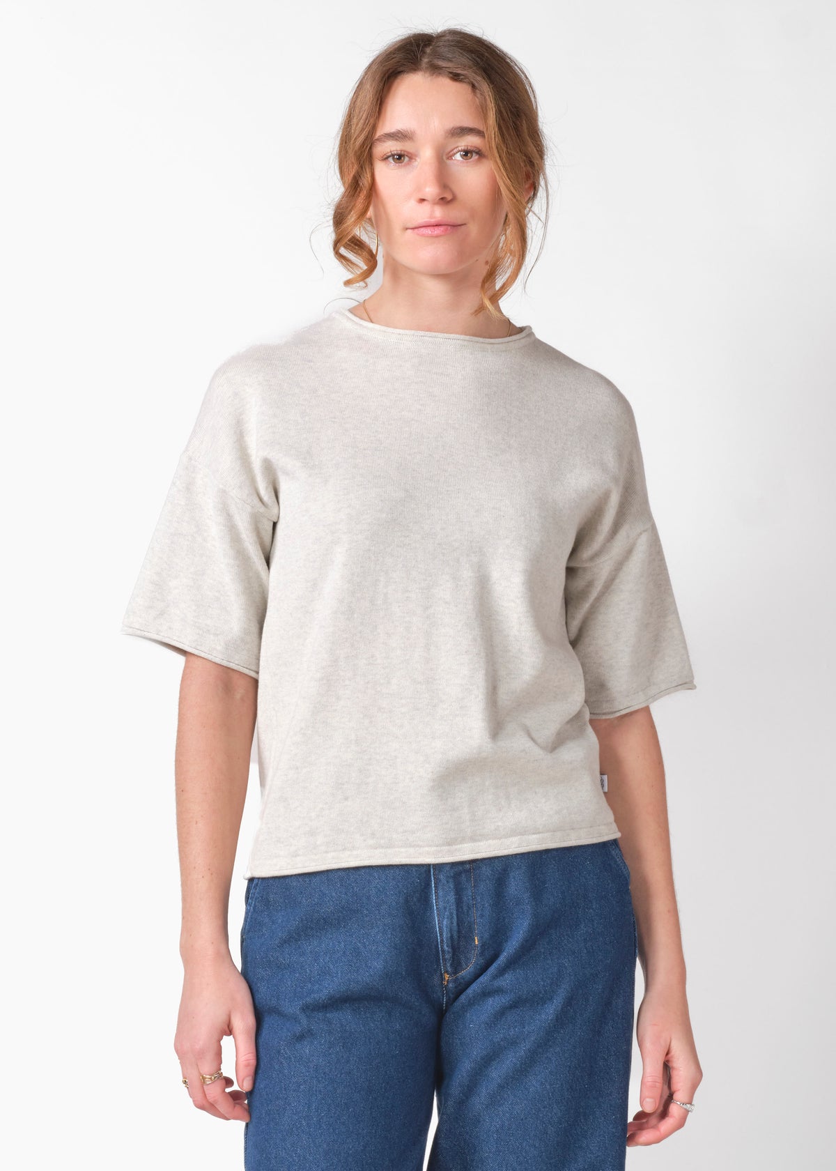 Klitmøller Collective ApS Patricia S/S knit Knitted sweaters Cream melange
