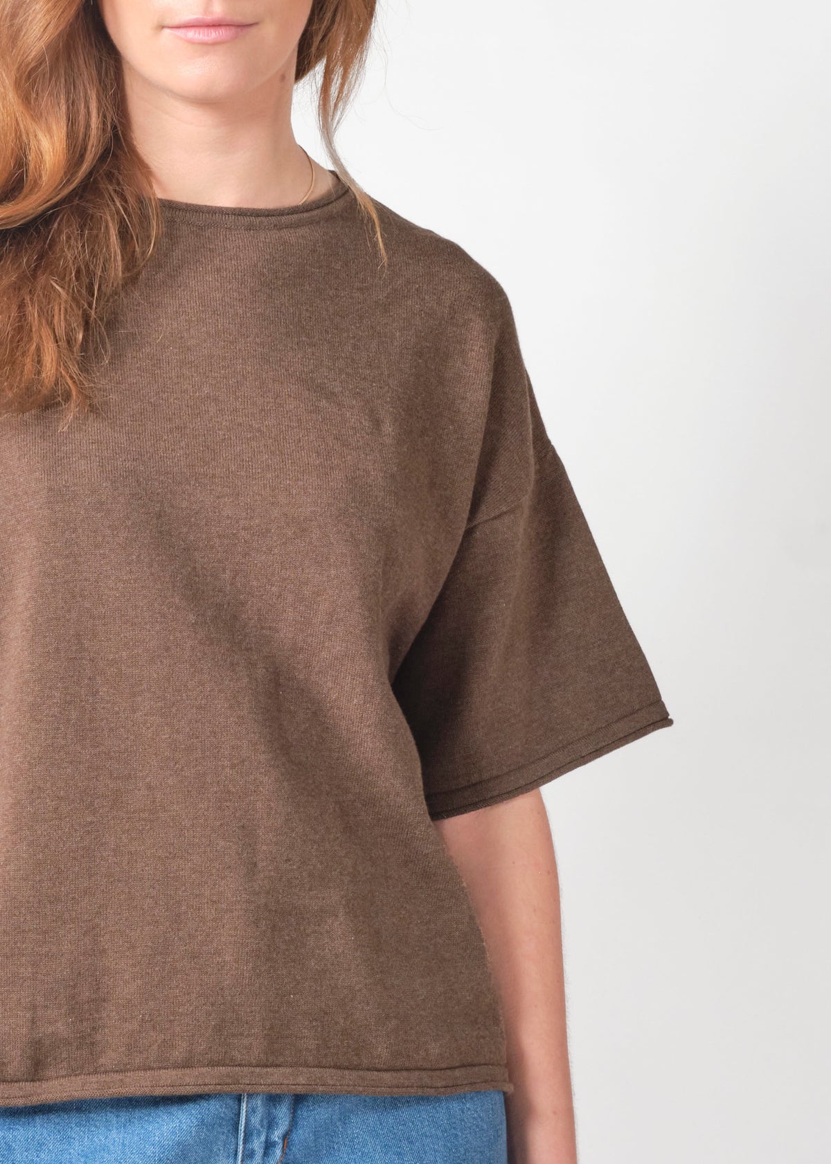 Klitmøller Collective ApS Patricia S/S knit Knitted sweaters Taupe