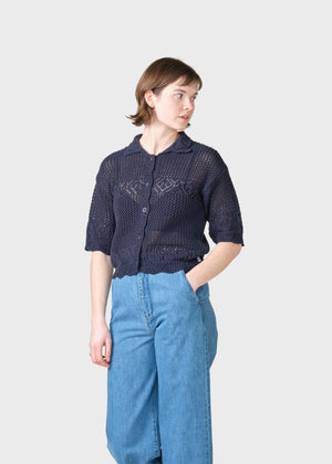 Klitmøller Collective ApS Penelope crochet  Knitted sweaters Navy